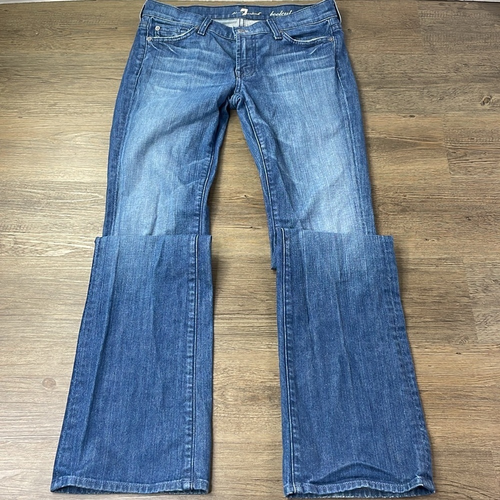 7 for All Mankind Women’s Bootcut Jeans, embellished back pockets, size 28 - Picture 6 of 15